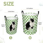 Personalisierte Multicolor Plaid Haustier Foto große Kapazität Lagerung Korb mit Griff und Name Geburtstag Housewarming Geschenk für Tierliebhaber