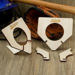 Porta trofeo personalizzato in legno con testo inciso per casa di baseball regalo significativo per allenatori e atleti