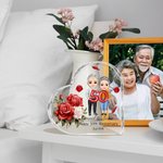 Placa acrílica personalizada en forma de corazón con nombres y textos para el Día de San Valentín Regalo de aniversario de boda para marido y mujer