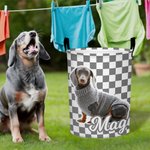 Personalisierte Multicolor Plaid Haustier Foto große Kapazität Lagerung Korb mit Griff und Name Geburtstag Housewarming Geschenk für Tierliebhaber