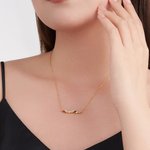 Personalized 2-7 Rectangular Birthstones Zigzag Necklace Dainty Jewelry Birthday Anniversary Mother's Day Gift for Women