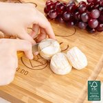 Personalized Engraved Heart Thank You Mom FSC Bamboo Charcuterie Cutting Board with 1-8 Names and Juice Groove Mother's Day Gift for Mom Grandma