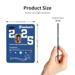 Personalisierte 2025 Bachelor-Hut musikalische Noten Spieler Kühlschrank Magnet mit Foto und Name Home Decor Graduierung Geschenk für Absolventen Freunde