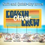 Personalized Multicolor Stripe Design Cousin Crew Quick Dry Oversized Beach Towel with Name Summer Vacation Travel Essentials Gift for Family Kids
