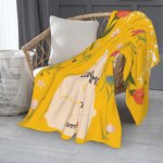 Manta personalizada con nombres en forma de osito floral multicolor para abrazar a la familia Regalo de cumpleaños para el Día de la Madre para la abuela y la madre