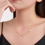 Pendentifs 1-5 coeur personnalisés Collier familial avec nom gravé Anniversaire Anniversaire Fête des mères Cadeau pour femmes