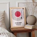 Disco de Vinilo Personalizado Letra de Canción Impresión Marco de Fotos de Madera Colgante Pergamino con Nombre y Texto Decoración del Hogar Regalo de Cumpleaños para Amigo Amante de la Música