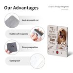 Imán de nevera impermeable con nombre Pérdida de mascota Simpatía Cumpleaños Regalo para dueño de mascota