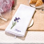 Gepersonaliseerde Waterverf Geboortebloem 100% Katoenen Wafel Theedoek met Naam Keuken Decor Verjaardag Moederdag Cadeau voor Vrouwen