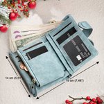 Portefeuille Pliable en Cuir PU Personnalisé avec Nom Personnage et Signe Astrologique Cadeau Anniversaire pour Filles et Femmes