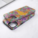 Gepersonaliseerde Boheemse Retro Floral Slim telefoonhoesje voor iPhone Samsung met naam elektronische accessoires verjaardag Moederdag cadeau voor vrouwen