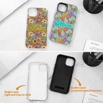 Gepersonaliseerde Boheemse Retro Floral Slim telefoonhoesje voor iPhone Samsung met naam elektronische accessoires verjaardag Moederdag cadeau voor vrouwen
