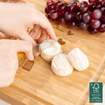 Personalised Heart Floral Kitchenware FSC Bamboo Charcuterie Cutting Board with Juice Groove Mother's Day Wedding Housewarming Gift for Family