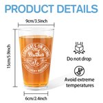 Personalized Congrats Be My Family or Friend Title Fist Bump Design 16 oz Beer Pint Glass with Name Birthday Father's Day Gift for Dad Drinkers