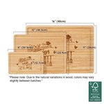 Personalised Heart Floral Kitchenware FSC Bamboo Charcuterie Cutting Board with Juice Groove Mother's Day Wedding Housewarming Gift for Family