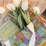 Personalized Colorful Bohemia Retro Flower Design Canvas Tote Bag with Name Mother's Day Birthday Holiday Gift for Mom Grandma