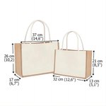 Sac Fourre-tout en Jute Personnalisé avec Monogramme ou Nom Cadeau Anniversaire pour Femme