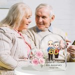 Placa acrílica personalizada en forma de corazón con nombres y textos para el Día de San Valentín Regalo de aniversario de boda para marido y mujer