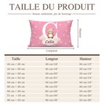 Housse de Coussin Personnalisée avec Initiale Nom et Motif d'Animal Style Nuages Étoiles Cadeau Fête des Mères pour Nouvelle Maman Enfant