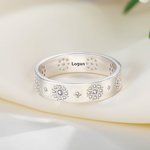 Henkilökohtainen Shining Star Zirkoni sormus kaiverrettu nimi hieno korut häät syntymäpäivä äitienpäivä lahja hänelle
