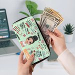 Portefeuille personnalisé en cuir avec plusieurs compartiments Cadeau d'anniversaire pour médecin infirmière personnel médical