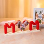 Personalised Mom I Love You Heart-shaped Photo Building Brick Puzzles Home Decor Mother's Day Birthday Gift for Mom Grandma