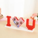 Personalised Mom I Love You Heart-shaped Photo Building Brick Puzzles Home Decor Mother's Day Birthday Gift for Mom Grandma