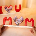 Personalised Mom I Love You Heart-shaped Photo Building Brick Puzzles Home Decor Mother's Day Birthday Gift for Mom Grandma