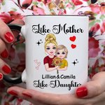 Personalisierte Mutter und Kind Cartoon Charakter 11 oz Keramikbecher mit Namen Muttertag Geburtstag Geschenk für Mama