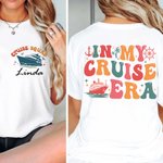 Personalisierte In My Cruise Era 100% Baumwolle Kind Erwachsenen-T-Shirt mit Namen Strand Urlaub Reise Geschenk für Kreuzfahrt-Liebhaber
