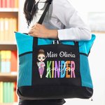 Personalizada Diferentes Grados Cartoon Character Impermeable Bolsa de Malla con Nombre Cumpleaños Día del Maestro Apreciación Regalo para Profesores