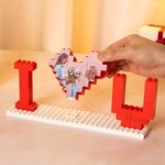 Personalised Mom I Love You Heart-shaped Photo Building Brick Puzzles Home Decor Mother's Day Birthday Gift for Mom Grandma