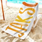 Personalized Multicolor Name Oversized Quick Dry Beach Towel Travel Essentials Summer Vacation Gift for Family Friends