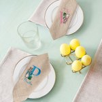 Personalized Peter Rabbit Linen Napkin with Embroidered Initial and Name Easter Table Decoration Gift for Family Friends