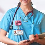 Personalisierte Stethoskop Cartoon Charakter einziehbare Name ID-Karte Badge Reel mit Titel Geburtstag Anerkennung Geschenk für Krankenschwester Arzt medizinisches Personal