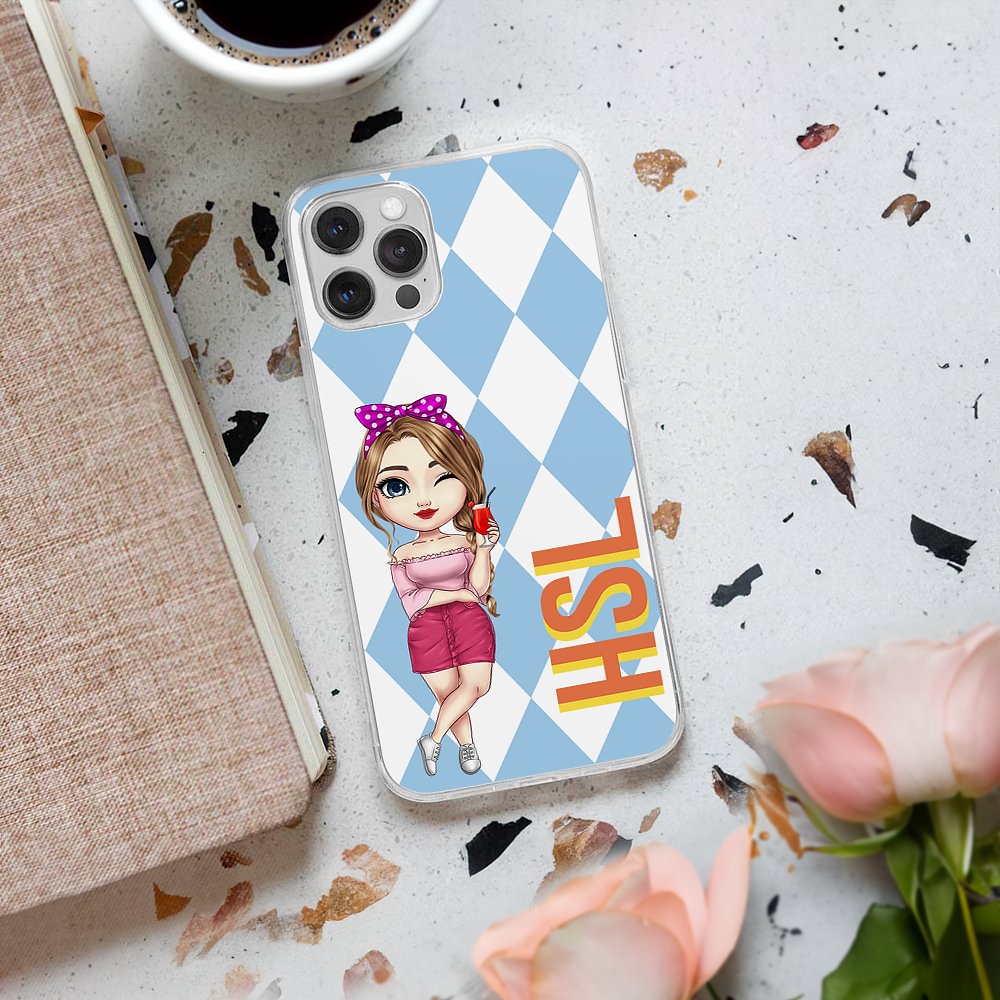 Coque de téléphone personnalisée pour iPhone avec nom et prénom Cadeau d'anniversaire pour femmes et hommes