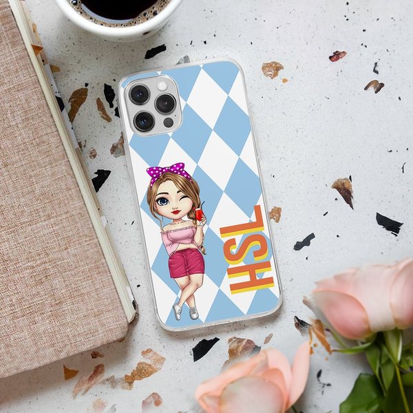 Coque de téléphone personnalisée pour iPhone avec nom et prénom Cadeau d'anniversaire pour femmes et hommes