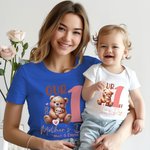 Personalised First Mother's Day Dinosaur Fantasy Unicorn Animal 100% Cotton T-shirt Baby Bodysuit with Name and Year Mother's Day Gift for Mom Baby