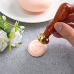 Sello personalizado de cerámica con nombre e inicial de latón regalo de cumpleaños para los amantes de la artesanía alfareros