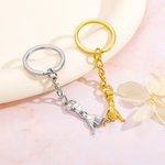 Set personalizado de 2 llaveros a juego Pinky Promise con iniciales grabadas Cumpleaños San Valentín Regalo a distancia para pareja amigo