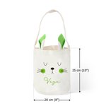Panier Personnalisé de Nom Expression Lapin avec Oreilles Cadeau de Pâques pour Enfants