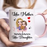 Personalisierte Mutter und Kind Cartoon Charakter 11 oz Keramikbecher mit Namen Muttertag Geburtstag Geschenk für Mama