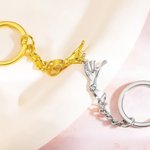 Set personalizado de 2 llaveros a juego Pinky Promise con iniciales grabadas Cumpleaños San Valentín Regalo a distancia para pareja amigo