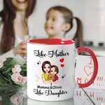 Personalisierte Mutter und Kind Cartoon Charakter 11 oz Keramikbecher mit Namen Muttertag Geburtstag Geschenk für Mama