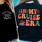 Personalisierte In My Cruise Era 100% Baumwolle Kind Erwachsenen-T-Shirt mit Namen Strand Urlaub Reise Geschenk für Kreuzfahrt-Liebhaber