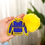 Chaqueta de manga larga personalizada Llavero acrílico con nombre y bola de hojaldre Sororidad Celebraciones Cumpleaños Regalo para Hermanas Amigas