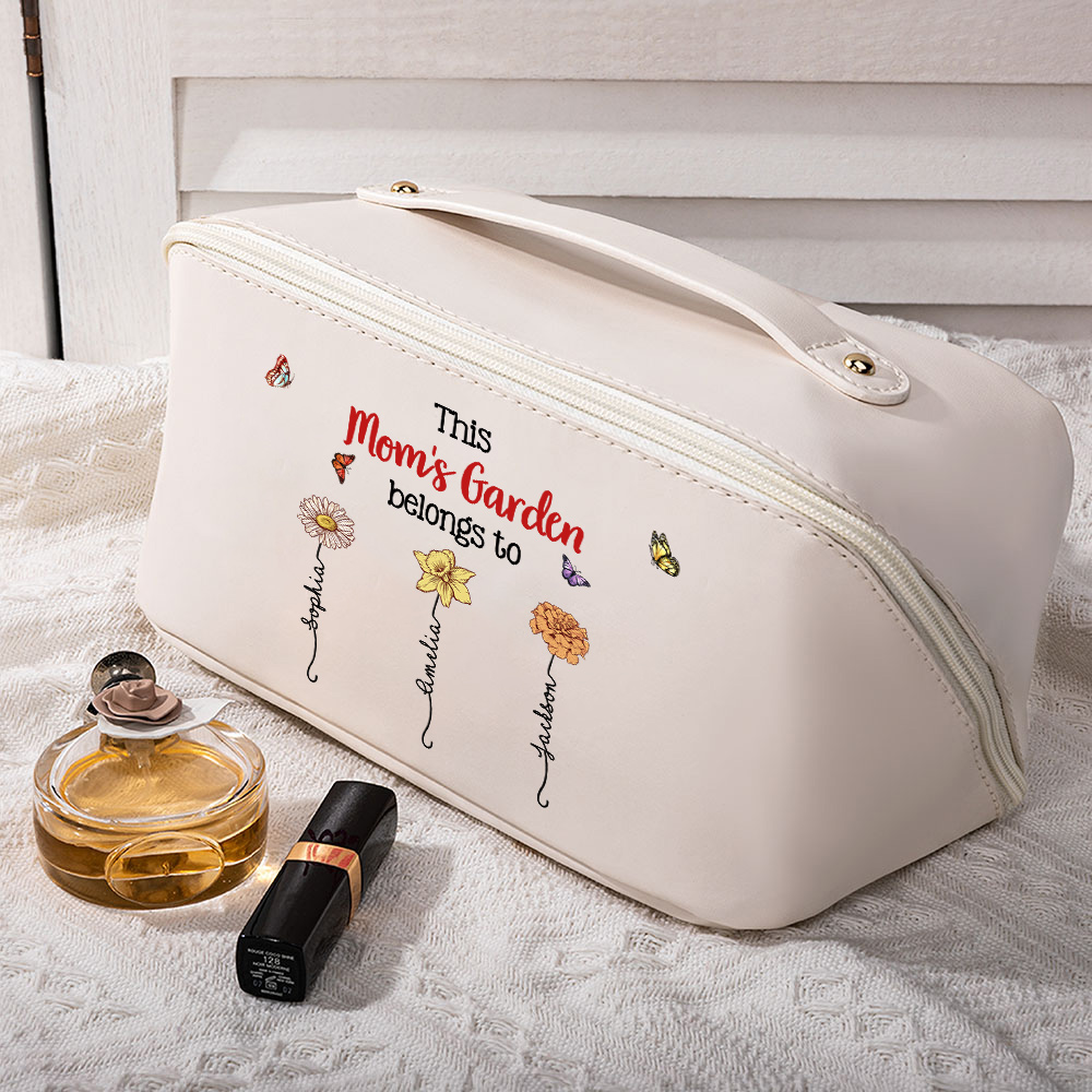 Kosmetiktasche Für Damen Aus Baumwoll-Leinen - 25 X 18 Cm, Wasserdicht & Mit Reißverschluss - Perfektes Geschenk Für Reise, Geburtstag Oder Alltag