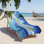 Gepersonaliseerd Tropisch Strand Palmboom Oversized Strandlaken met Naam Super Absorberend Zomer Vakantie Reis Essentieel Geschenk voor Vrouwen Mannen