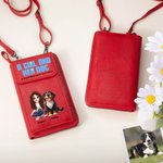 Personalisierte Ein Mädchen und ihre Hunde 3D Cartoon Design PU Leder Crossbody Tasche Brieftasche mit Namen Reisezubehör Geburtstagsgeschenk für Tierliebhaber