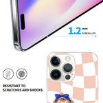 Personalizzato multicolore Ombra Monogramma Cartoon Personaggio Custodia per iPhone con nome Regalo di compleanno per donne uomini